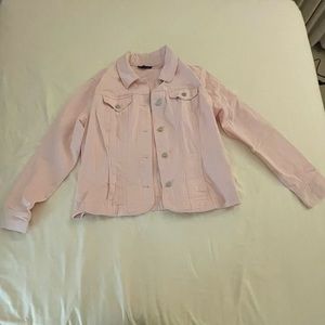 Light pink denim jacket